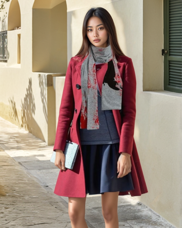 Black and Red Scarf