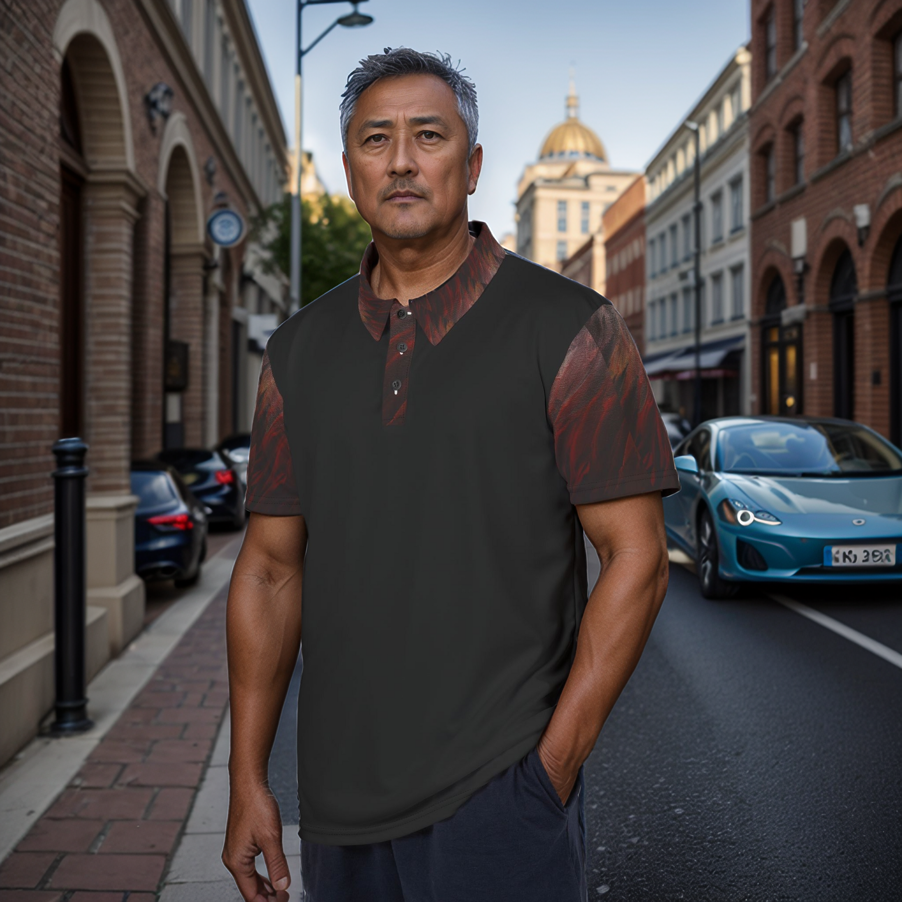 Flaming Red Polo Shirt