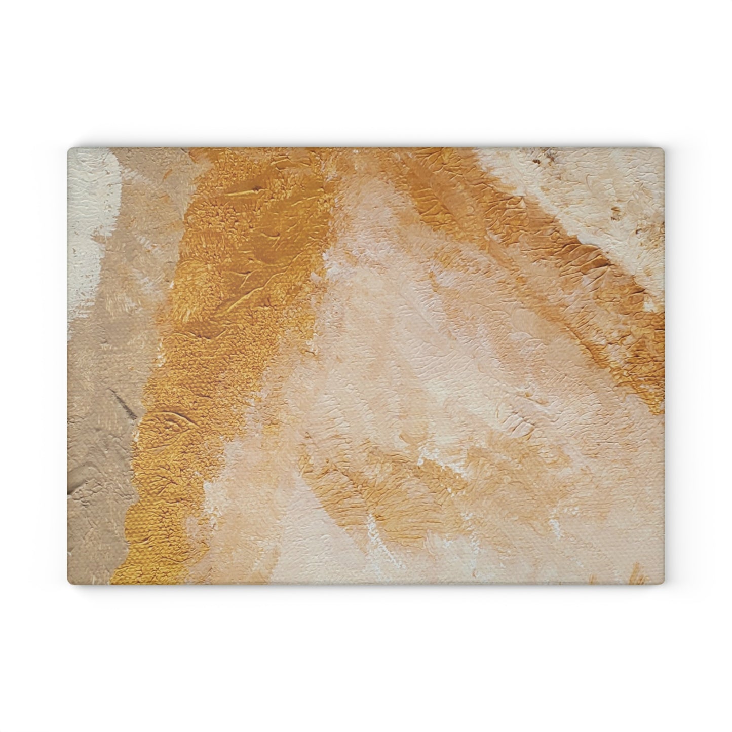 Abstract in Biege Tempered Glass Cutting Board