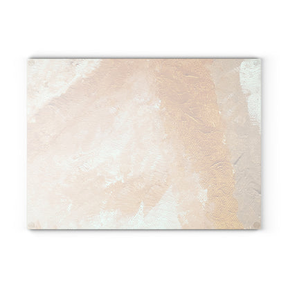Abstract in Biege Tempered Glass Cutting Board