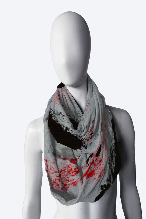 Black and Red Infinity Scarf