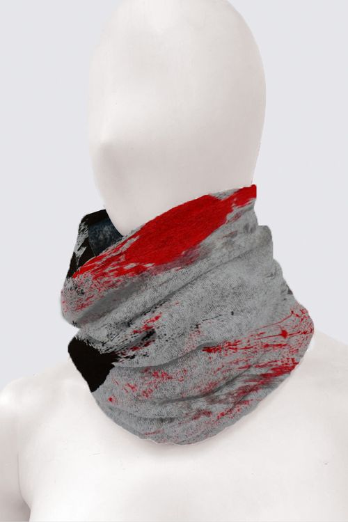 Black and Red Tube Scarf