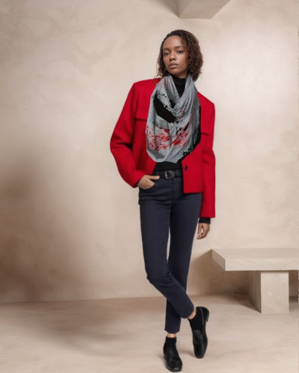 Black and Red Infinity Scarf