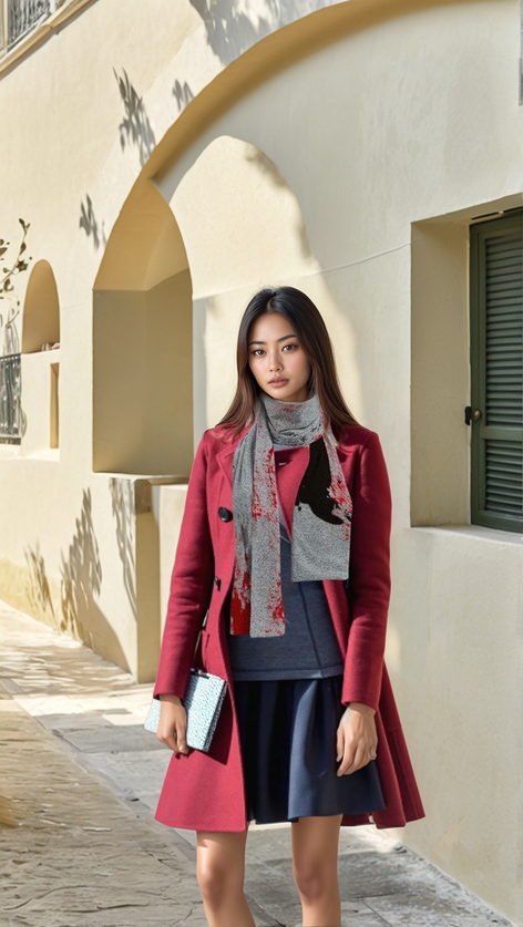 Black and Red Scarf