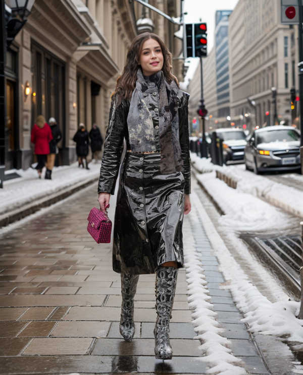 Black and White Scarf