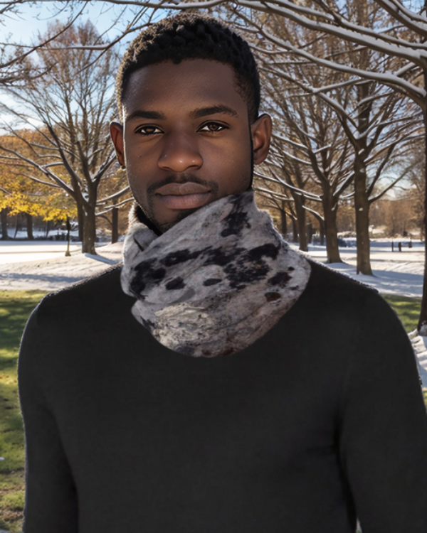 Black and White Tube Scarf