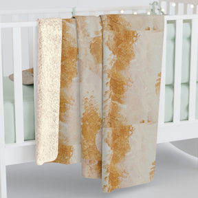 Brown & White Sugar Sherpa Fleece Blanket