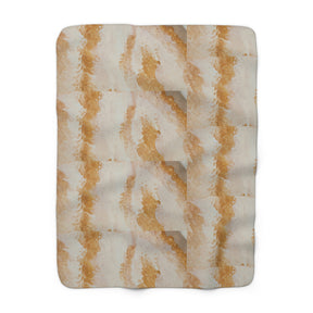 Brown & White Sugar Sherpa Fleece Blanket