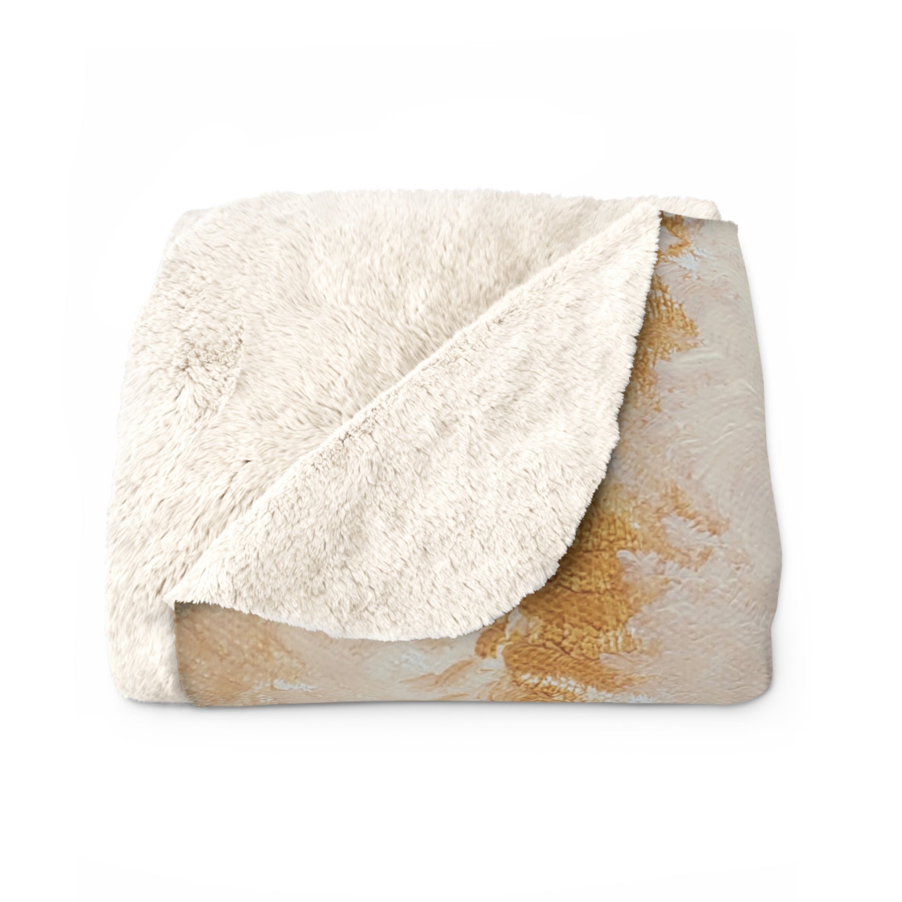 Brown & White Sugar Sherpa Fleece Blanket