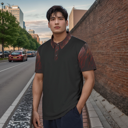 Flaming Red Polo Shirt