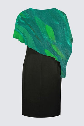 Green Flight Cape Dress