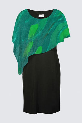 Green Flight Cape Dress