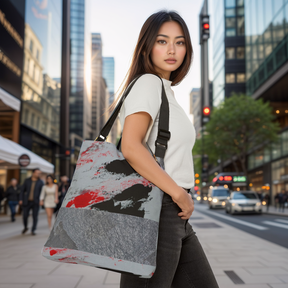 Grey with a Splash Adjustable Tote