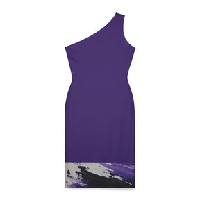 Purple Pleasure Shoulder Dress